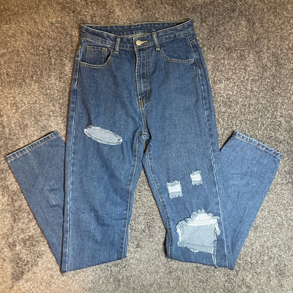 blue ripped baggy jeans ! - Picture 2 of 3